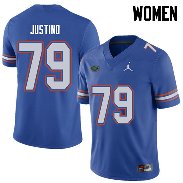 Jordan Brand Women #79 Daniel Justino Florida Gators College Football Jerseys Sale-Royal